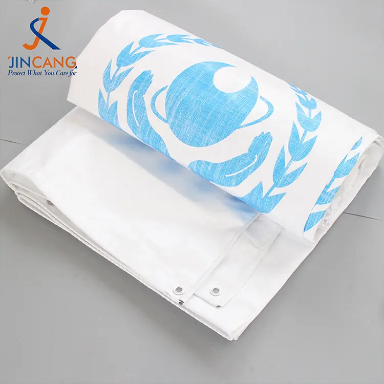 180 g wit met print PE tarpaulin
