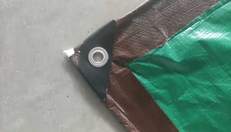 8'x10' 110GSM bruingroen PE-zeildoek voor dekkingsbescherming 8'x10' 110GSM bruingroen PE-zeildoek voor dekkingsbescherming