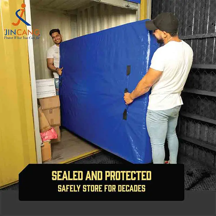 Opslagtas met ritssluiting PE -matras